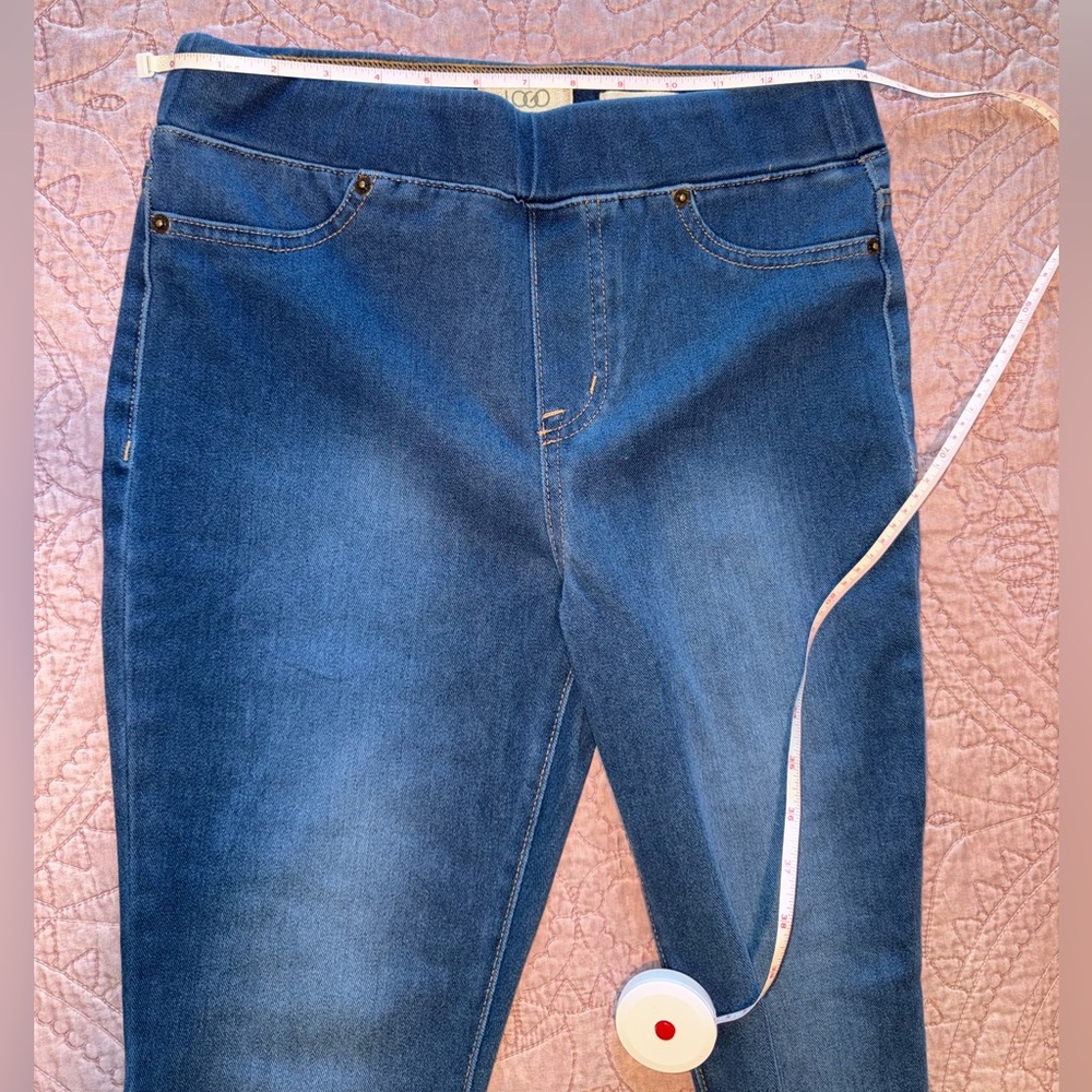 LOGO by Lori Goldstein Dark Blue Skinny Jeans - Picture 5 of 12